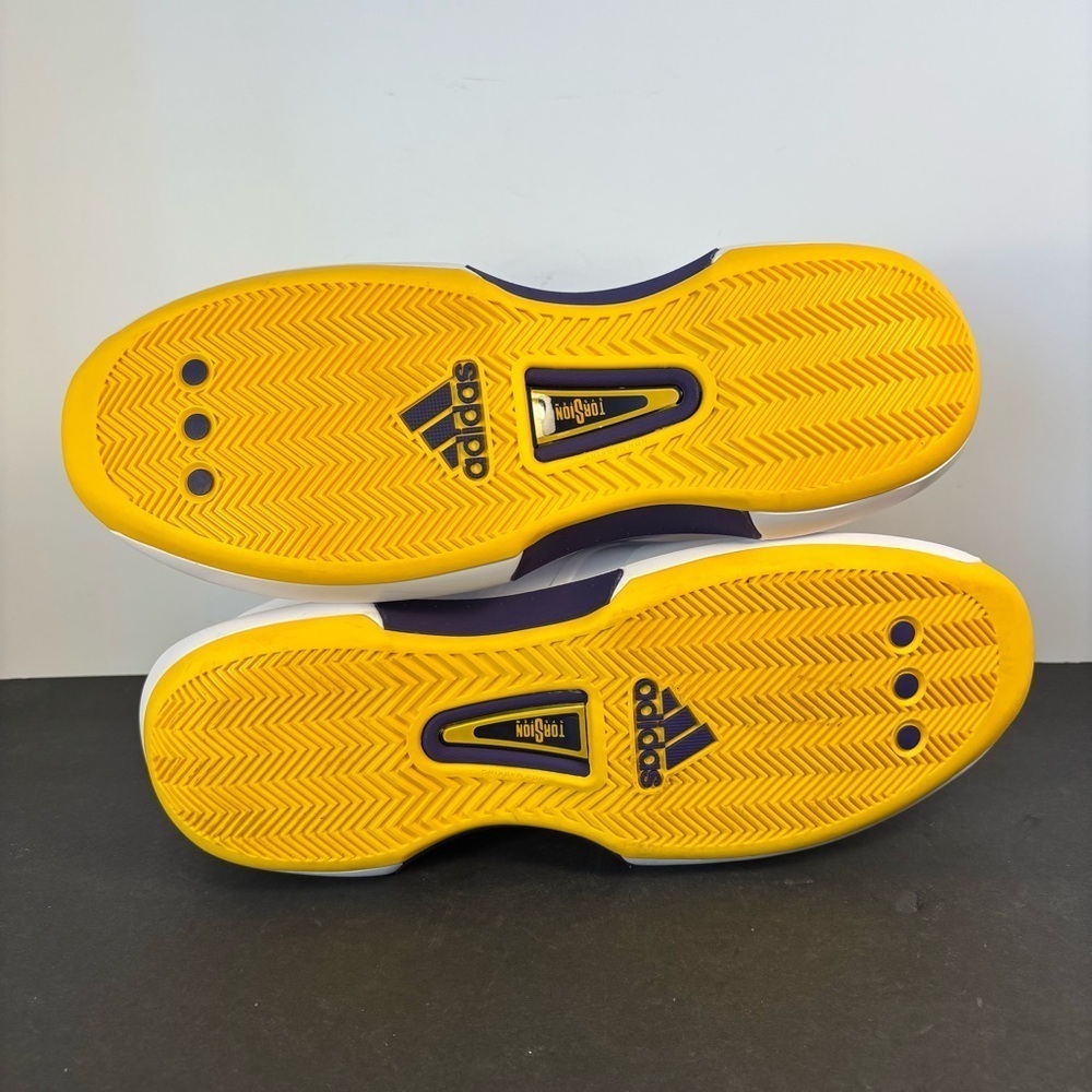 Adidas Crazy 1 Lakers Home Kobe Bryant Men’s 13 White Yellow Purple Basketball - Picture 6 of 10
